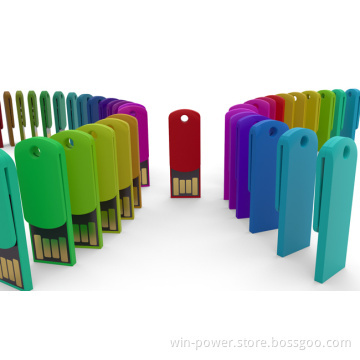 Plastic Mini Clip USB Flash Drive (USB-227)